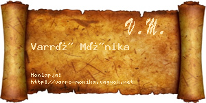 Varró Mónika névjegykártya