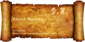 Varró Mónika névjegykártya